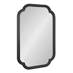Kate & Laurel All Things Decor 24"X36" Glenby Scallop Wall Mirror Black