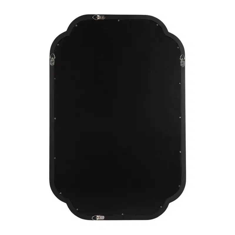 Miroir mural rectangulaire festonné 60x90 cm, Noir