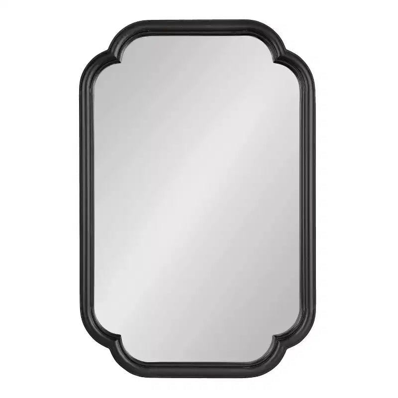 Miroir mural rectangulaire festonné 60x90 cm, Noir
