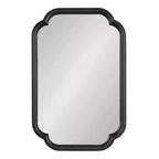Miroir mural rectangulaire festonné 60x90 cm, Noir