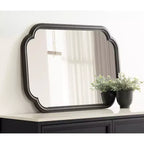 Miroir mural rectangulaire festonné 60x90 cm, Noir