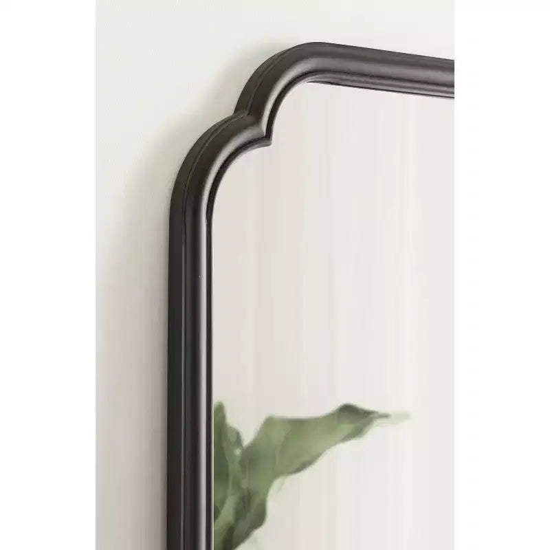 Miroir mural rectangulaire festonné 60x90 cm, Noir