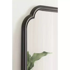 Miroir mural rectangulaire festonné 60x90 cm, Noir