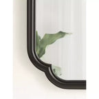 Miroir mural rectangulaire festonné 60x90 cm, Noir