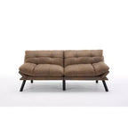 Dovelina Leatehr Feeling Convertible Folding Modern Sofa Bed-Green