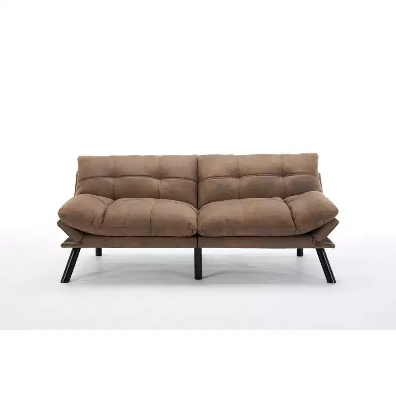 Dovelina Leatehr Feeling Convertible Folding Modern Sofa Bed-Green