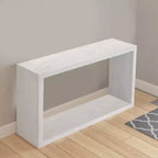Console de canapé à cadre ouvert fabriquée à la main en bois de manguier blanc, 52 pouces