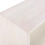 Console de canapé à cadre ouvert fabriquée à la main en bois de manguier blanc, 52 pouces