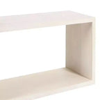 Console de canapé à cadre ouvert fabriquée à la main en bois de manguier blanc, 52 pouces