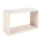 Console de canapé à cadre ouvert fabriquée à la main en bois de manguier blanc, 52 pouces