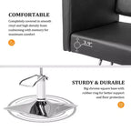 Fauteuil de salon hydraulique robuste à siège large (noir/marron/rose/blanc)