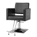 Karl Home Black Heavy Duty Hydraulic Wide Seat Hair Stylist Salon Chair