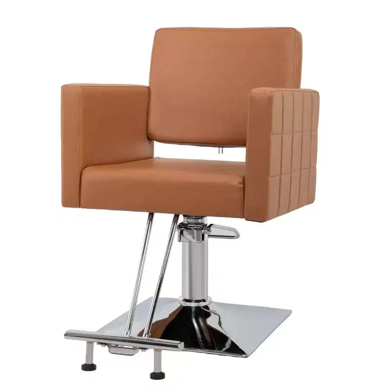 Fauteuil de salon hydraulique robuste à siège large (noir/marron/rose/blanc)