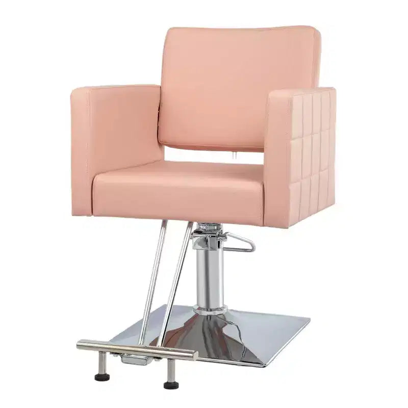 Fauteuil de salon hydraulique robuste à siège large (noir/marron/rose/blanc)
