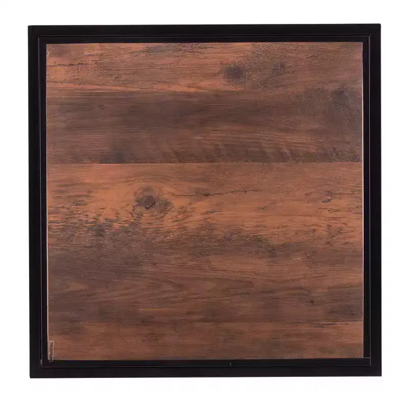 Table d'appoint à plateau en verre avec rangement - Noire