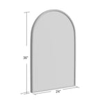 Miroir mural arqué moderne noir 36 x 24, Cadre fin en alliage d'aluminium, Miroir de salle de bain à suspendre au-dessus de l'évier, Pour entrée, chambre, coiffeuse