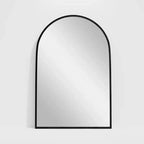 Miroir mural arqué moderne noir 36 x 24, Cadre fin en alliage d'aluminium, Miroir de salle de bain à suspendre au-dessus de l'évier, Pour entrée, chambre, coiffeuse