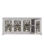 Meuble TV large 4 portes – Chêne gris poussiéreux