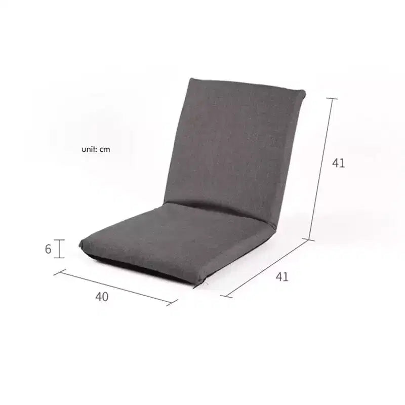 Fauteuil de sol réglable, Chaise de jeu rembourrée pliable 6 positions, Support dorsal rembourré, Canapé paresseux pour la lecture, la méditation, les jeux