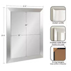 Miroir mural de salle de bain rectangulaire