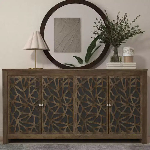 Galano Culbreath 4 Door Sideboard - Knotty Oak
