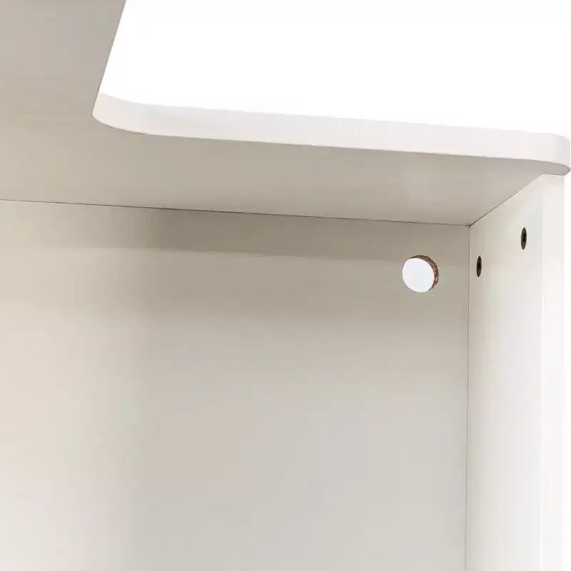 Étagère d'angle, étagère de rangement à 5 niveaux avec chicane, organisateur de rangement autoportant en forme de L pour salon, bureau