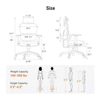 Chaise de bureau ergonomique avec support lombaire entièrement adaptatif - Accoudoirs 3D relevables