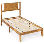 Costway Twin/Full/Queen Size Bed Frame with Headboard Under-Bed Space No Box Spring Needed