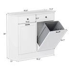 Meuble de cuisine double bac à bascule de 75 litres, anti-chien, avec tiroir caché, désodorisant, gain de place