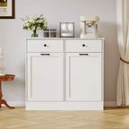 Meuble de cuisine double bac à bascule de 75 litres, anti-chien, avec tiroir caché, désodorisant, gain de place