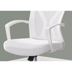 Chaise de bureau ergonomique en maille avec hauteur réglable, chaise pivotante avec accoudoirs et sièges rembourrés, chaise d'ordinateur pour bureau, salle de lecture
