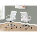 Chaise de bureau ergonomique en maille avec hauteur réglable, chaise pivotante avec accoudoirs et sièges rembourrés, chaise d'ordinateur pour bureau, salle de lecture