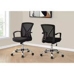 Chaise de bureau ergonomique en maille avec hauteur réglable, chaise pivotante avec accoudoirs et sièges rembourrés, chaise d'ordinateur pour bureau, salle de lecture