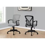 Chaise de bureau ergonomique en maille avec hauteur réglable, chaise pivotante avec accoudoirs et sièges rembourrés, chaise d'ordinateur pour bureau, salle de lecture