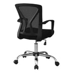 Chaise de bureau ergonomique en maille avec hauteur réglable, chaise pivotante avec accoudoirs et sièges rembourrés, chaise d'ordinateur pour bureau, salle de lecture