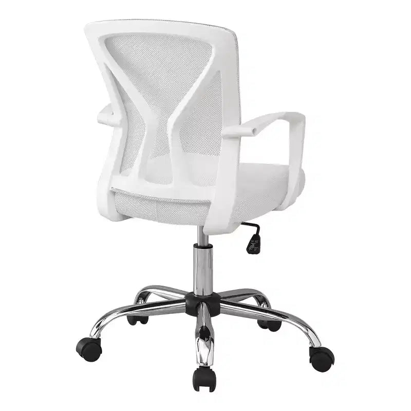 Chaise de bureau ergonomique en maille avec hauteur réglable, chaise pivotante avec accoudoirs et sièges rembourrés, chaise d'ordinateur pour bureau, salle de lecture