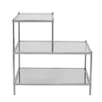 HomeRoots 24 Silver And Clear Glass Mirrored End Table