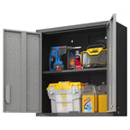 Armoire de rangement à outils murale en métal avec serrure et 1 étagère