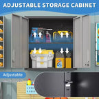 Armoire de rangement à outils murale en métal avec serrure et 1 étagère