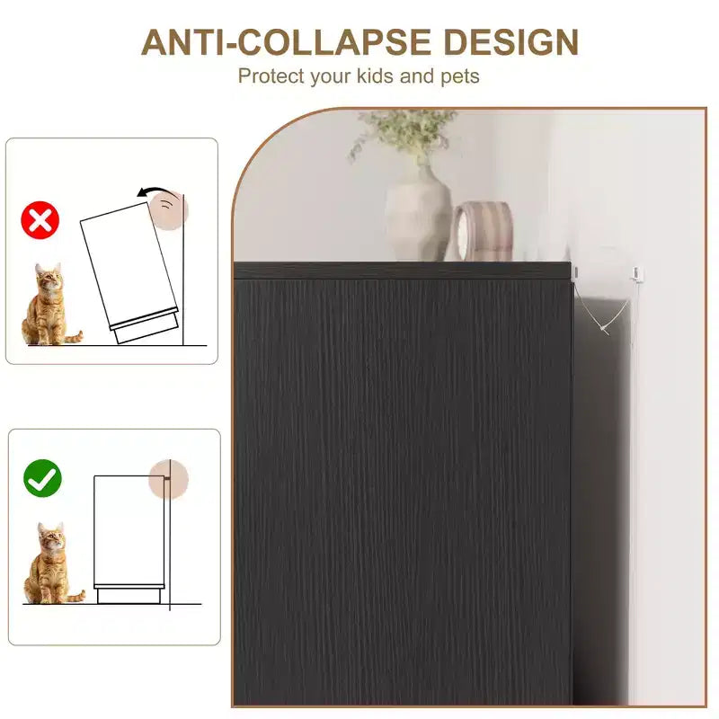 Commode en rotin à 6 tiroirs pour chambre à coucher, commode en bois avec poignée en métal, organisateur polyvalent moderne pour chambre à coucher, entrée, couloir