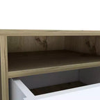 Table de chevet blanche en bois à deux tiroirs (lot de 20)