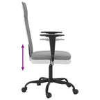Chaise de bureau Tissu gris clair, Métal, Contreplaqué
