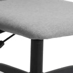 Chaise de bureau Tissu gris clair, Métal, Contreplaqué