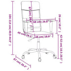 Chaise de bureau Tissu gris clair, Métal, Contreplaqué