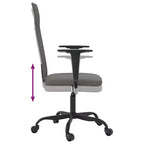 Chaise de bureau Tissu gris clair, Métal, Contreplaqué