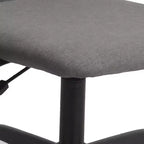 Chaise de bureau Tissu gris clair, Métal, Contreplaqué
