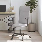 Chaise de bureau Tissu gris clair, Métal, Contreplaqué