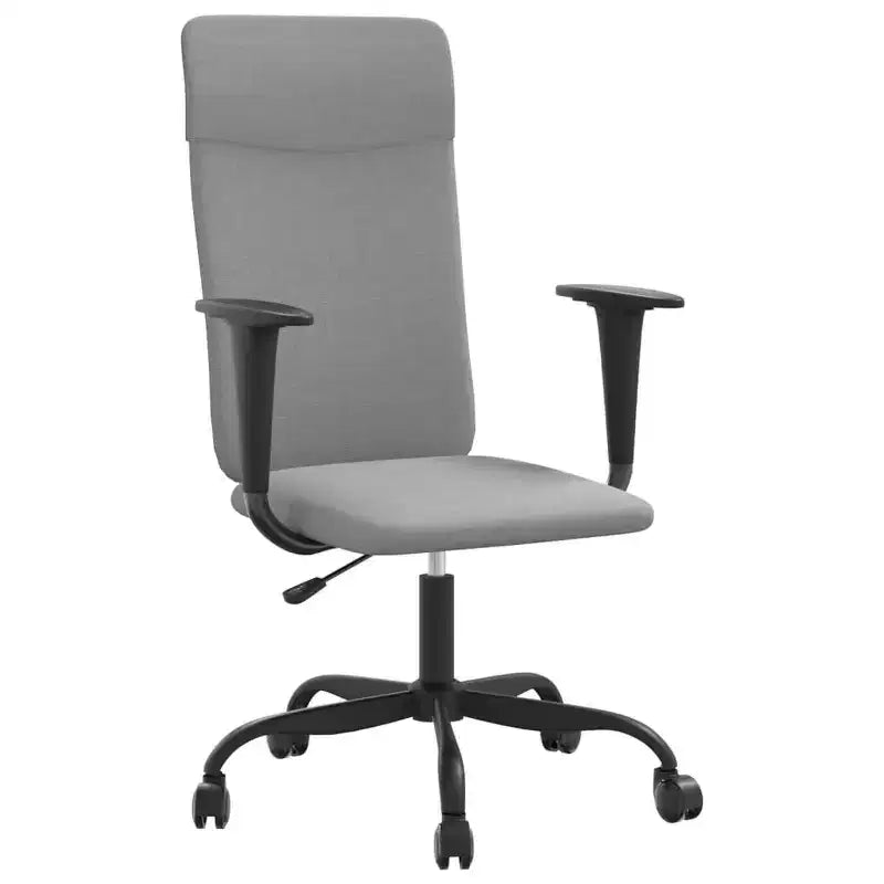Chaise de bureau Tissu gris clair, Métal, Contreplaqué