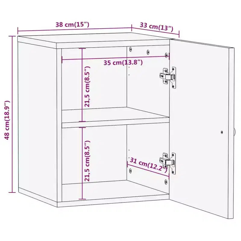 Armoire murale de salle de bain en bois flotté naturel