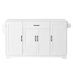 Meuble buffet avec 4 portes, rangement de cuisine avec tiroir, étagères réglables et crochets latéraux pour salle à manger